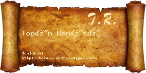 Topán Renátó névjegykártya